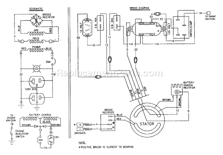Page F Diagram and Parts List for 9084-0  Briggs and Stratton Generator